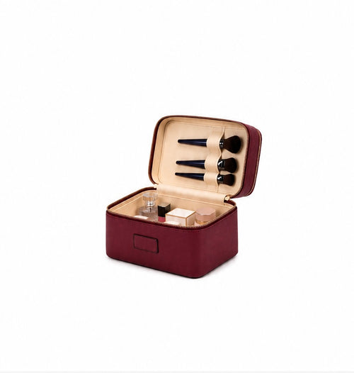 Double-Layer Waterproof PU Leather Makeup Case