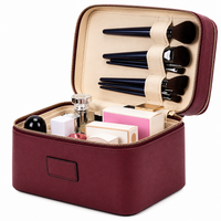 Double-Layer Waterproof PU Leather Makeup Case