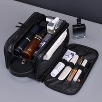 Leather Makeup Bag – Multi-Compartment Cosmetic Organizer