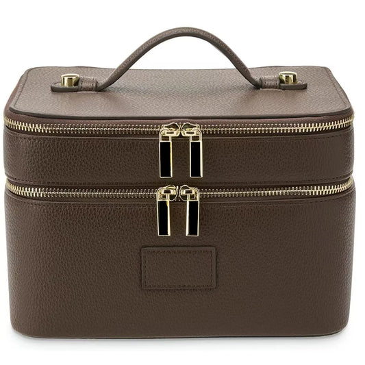 Double-Layer Waterproof PU Leather Makeup Case